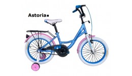 Велосипед 2-х колісний 20 ROSIE дівч. блакитно-рожевий з  багажником  білі колеса