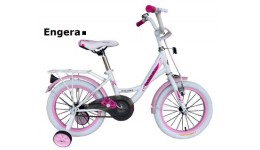 Велосипед 2-х колісний 20 ENGERA дівч. біло-рожевий з  багажником  білі колеса