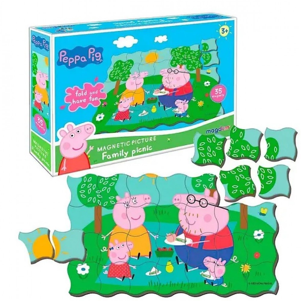 Пазл   35 ел  Peppa Pig МЕ 5031-08 Свинка Пеппа Пікнік в коробці 18х13х3.5 см