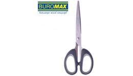 Ножиці BUROMAX 4533-09 офісні 163мм СІРІ (1/24/240)