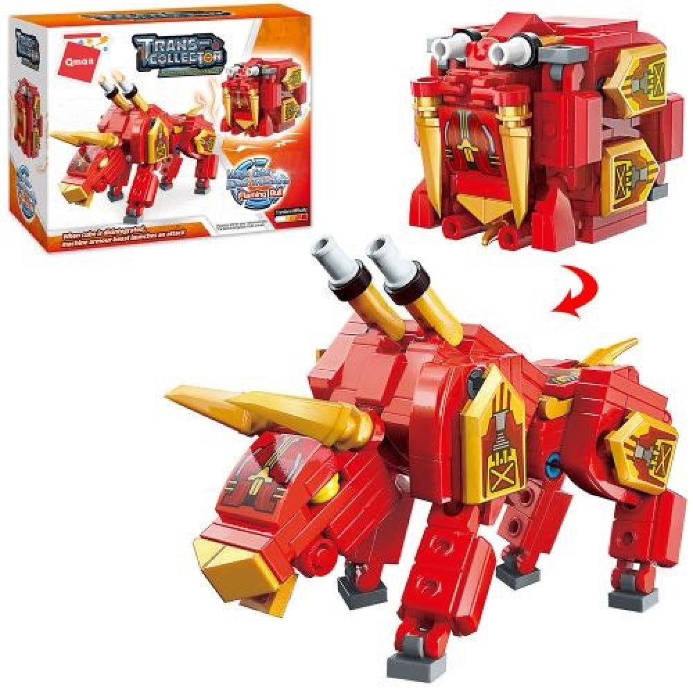 Конструктор Qman 2 в 1 41207 Trans collector-Flaming Bull 177дет.в коробці 15х7х12
