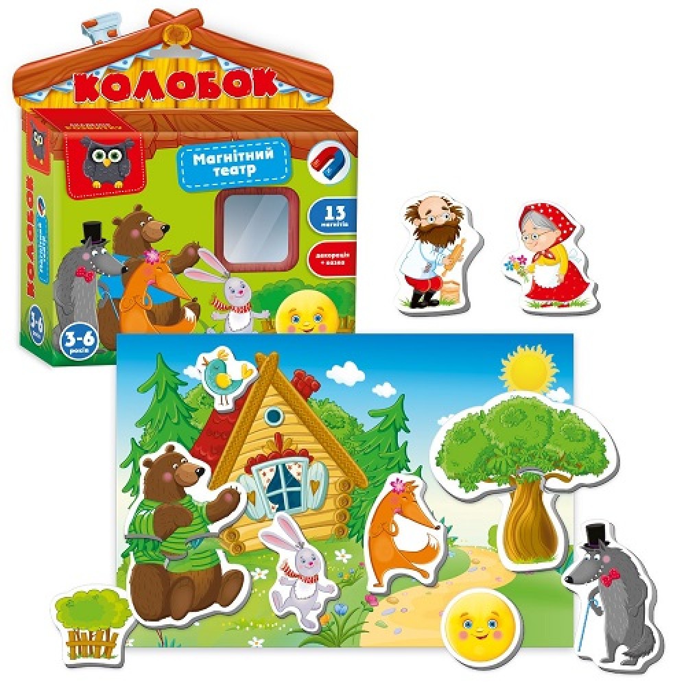 Гра настільна магнітний театр Академія розвитку  Колобок  VT3206-30 Vladi Toys