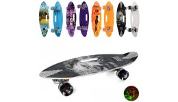 Скейт  PENNY BOARD  MS 0461-7 60-17см алюм.подвіска ручка колесаПУсвіт  антиковз. розібр  4в.