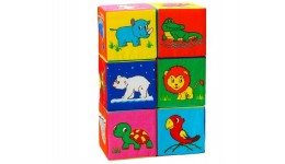 Кубики тканина Зоопарк МС 090601-11 6шт в пакеті 24х16см