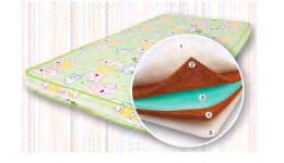 Матрац дитячий  Сонечко   120*60*8 см (кокос паралон кокос)  оббивка бязь  сер.жорсткість