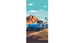 Картина по номерах  Sports car 12503-AC 40х80 см 3 пензл.+17 акрил.фарб  3 рівень склад.