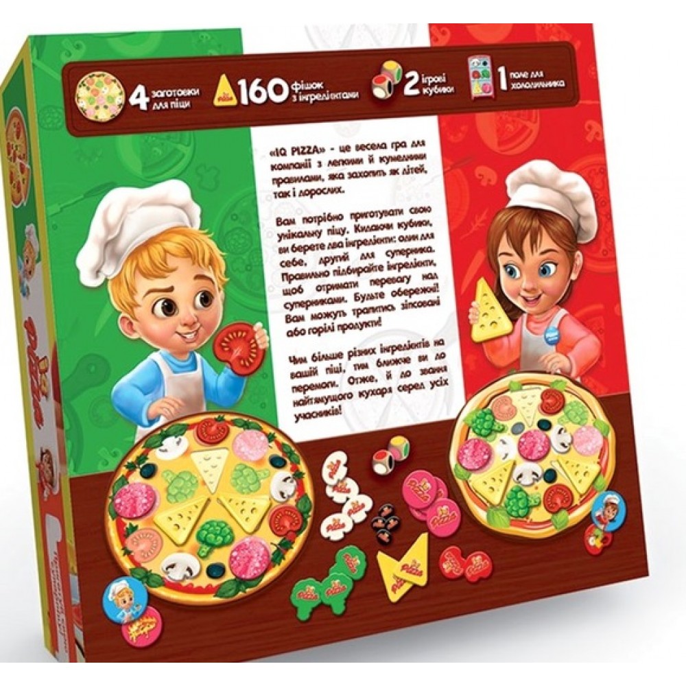 Гра настільна розважальна настільна  IQ Pizza  25*25*4см ТМ Danko Toys (1/10)