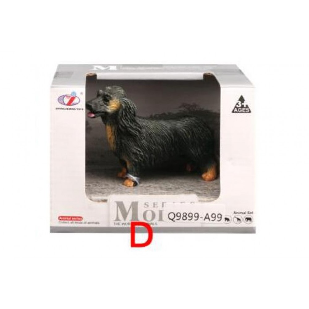 Тварини Собака такса Q9899-A99-D розмір 8 см.  в коробці 10х7 5х7 см