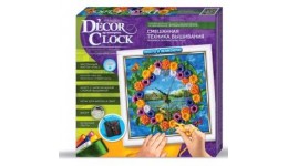 Годинник вишитий стрічками та бісером  Decor Clock  DC-01-02 ТМ Danko toys(рос.мова на упаковці