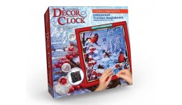 Годинник вишитий стрічками та намистом  Decor Clock  DC-01-03  ТМ Danko toys(рос.мова на упаков