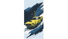 Картина по номерах  Ford Mustang  12504-AC 40х80 см 3 пензл.+13 акрил.фарб  4 рівень склад.