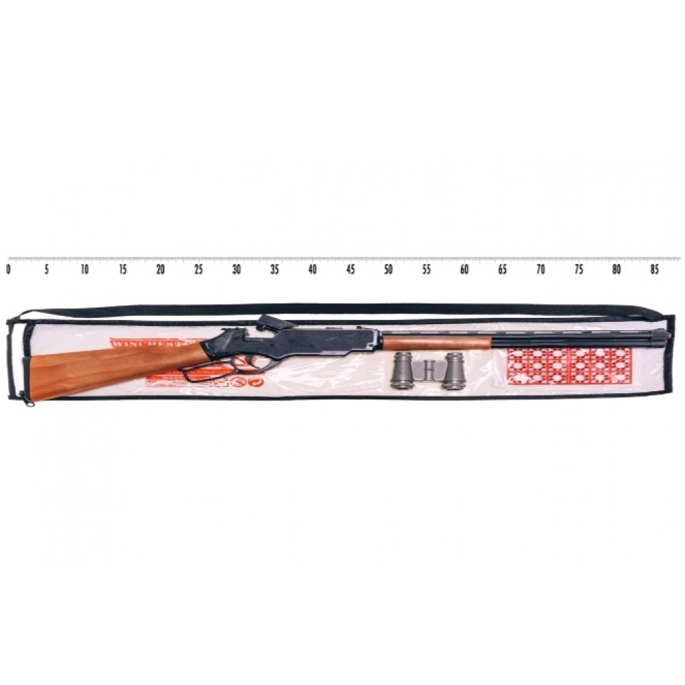 Вінчестер: іграшкова гвинтівка з пістонами  арт 248 + оптика  бінокль. 85см