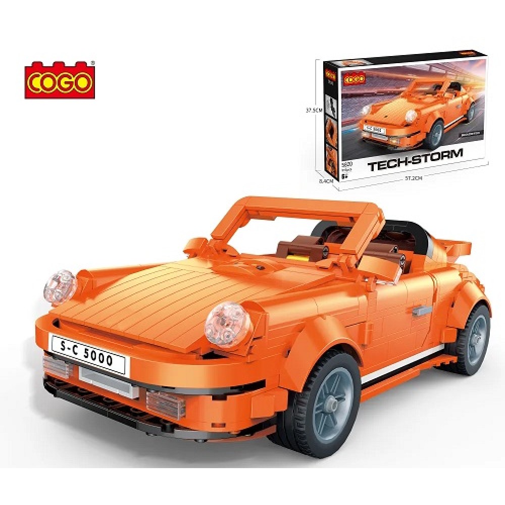 Конструктор COGO 5820  Автомобілі  (915 елм.) Родстер  в коробці 49.5х35 см