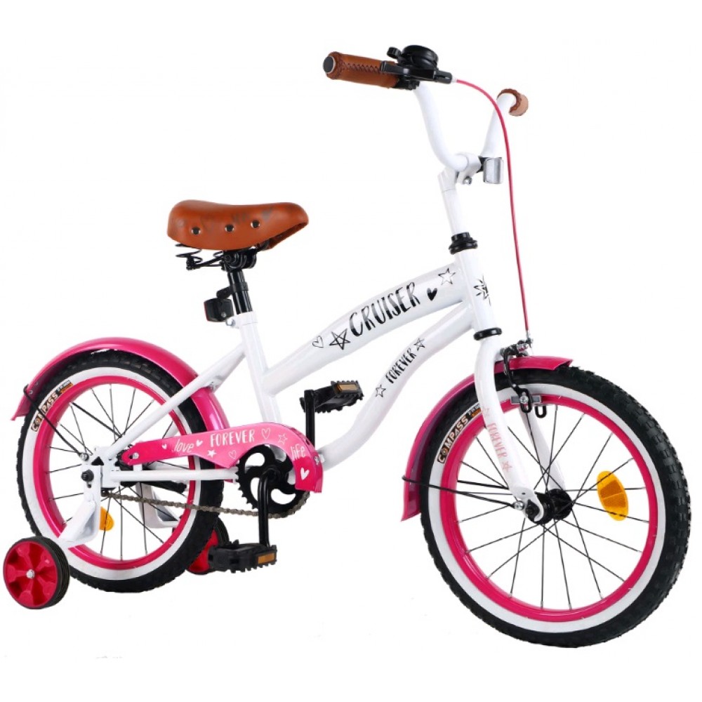 Велосипед CRUISER 16` T-21632 white+crimson