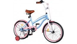 Велосипед CRUISER 18` T-21837 blue+pink