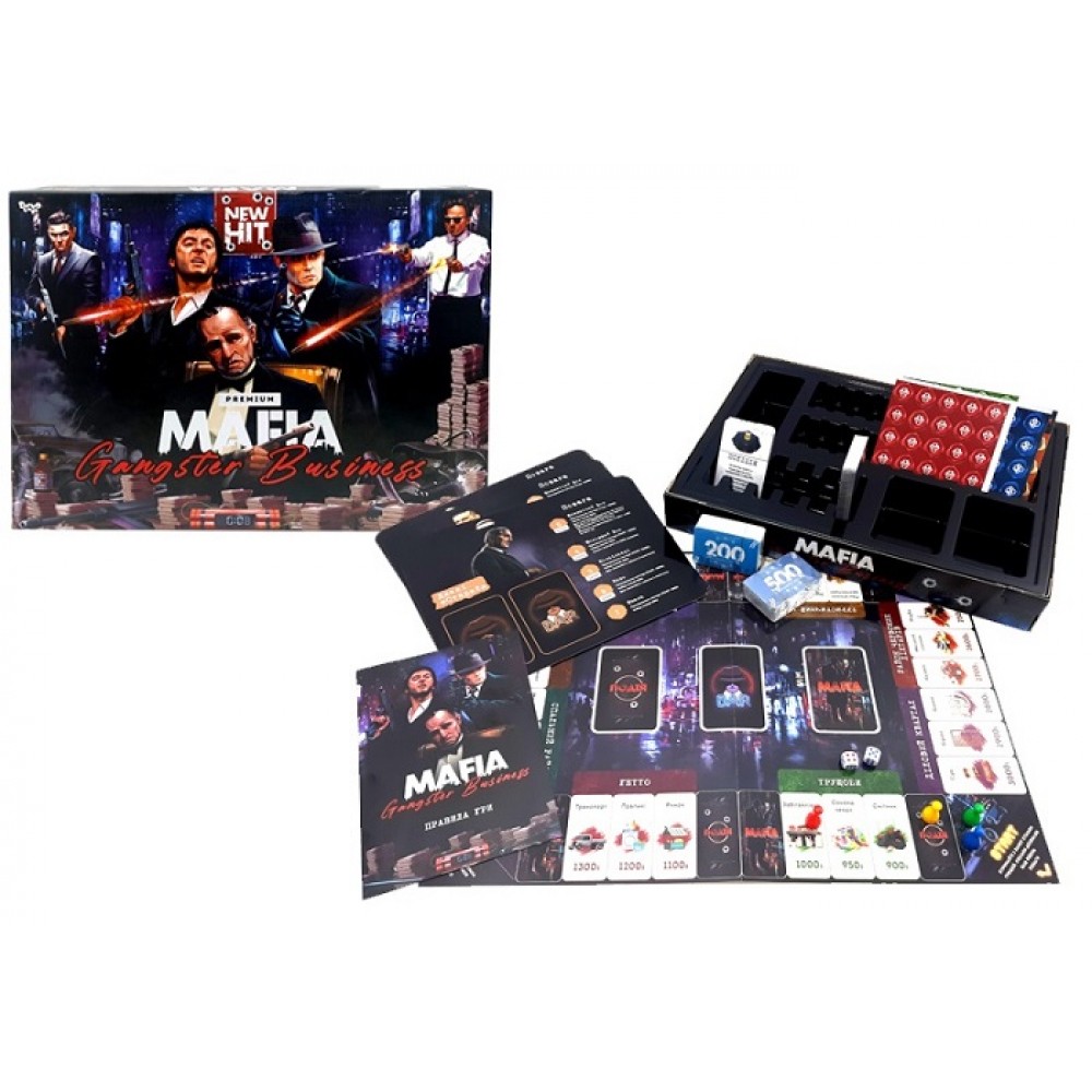 Гра карткова Мафія MAF-03-01U MAFIA Gangster Business. Premium укр.мова TM Danko Toys