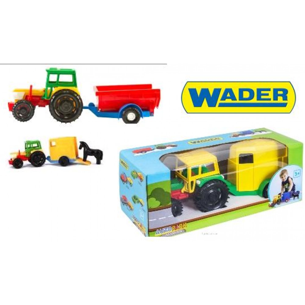 Трактор з причепом в коробці 14 5*12 5*38 5см (Wader)