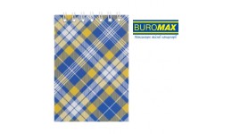 Блокнот А7 BUROMAX  48арк 2490-02  Shotlandka   клітинка  картонна обкладинка  синій(1/20)
