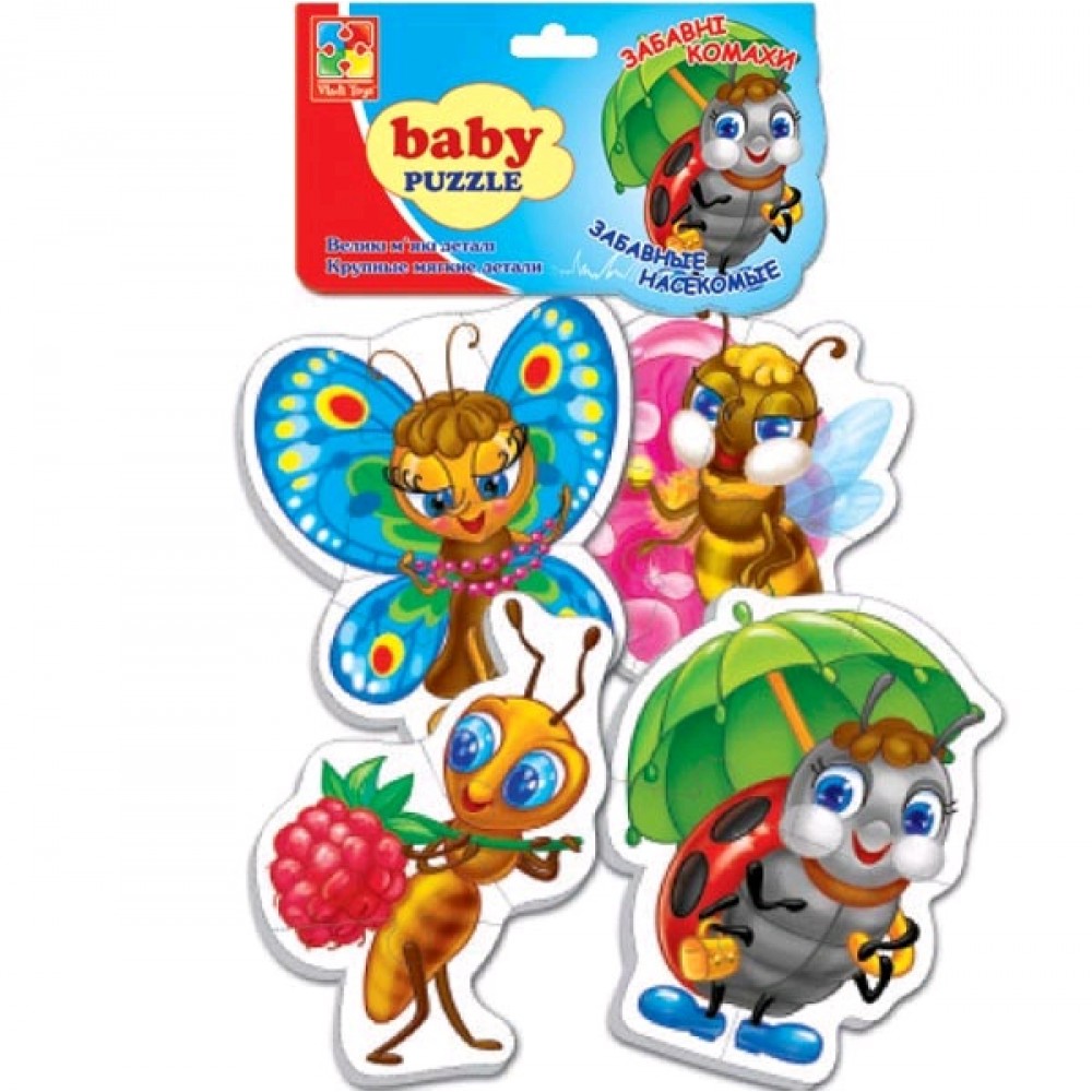 Бебі пазли 1106-82 Кумедні комахи (Vladi Toys)