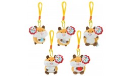 Брелок-м`яка іграшка Хом`ячок Plush and Co PLC25003  5 видів  розмір 8*5*11см
