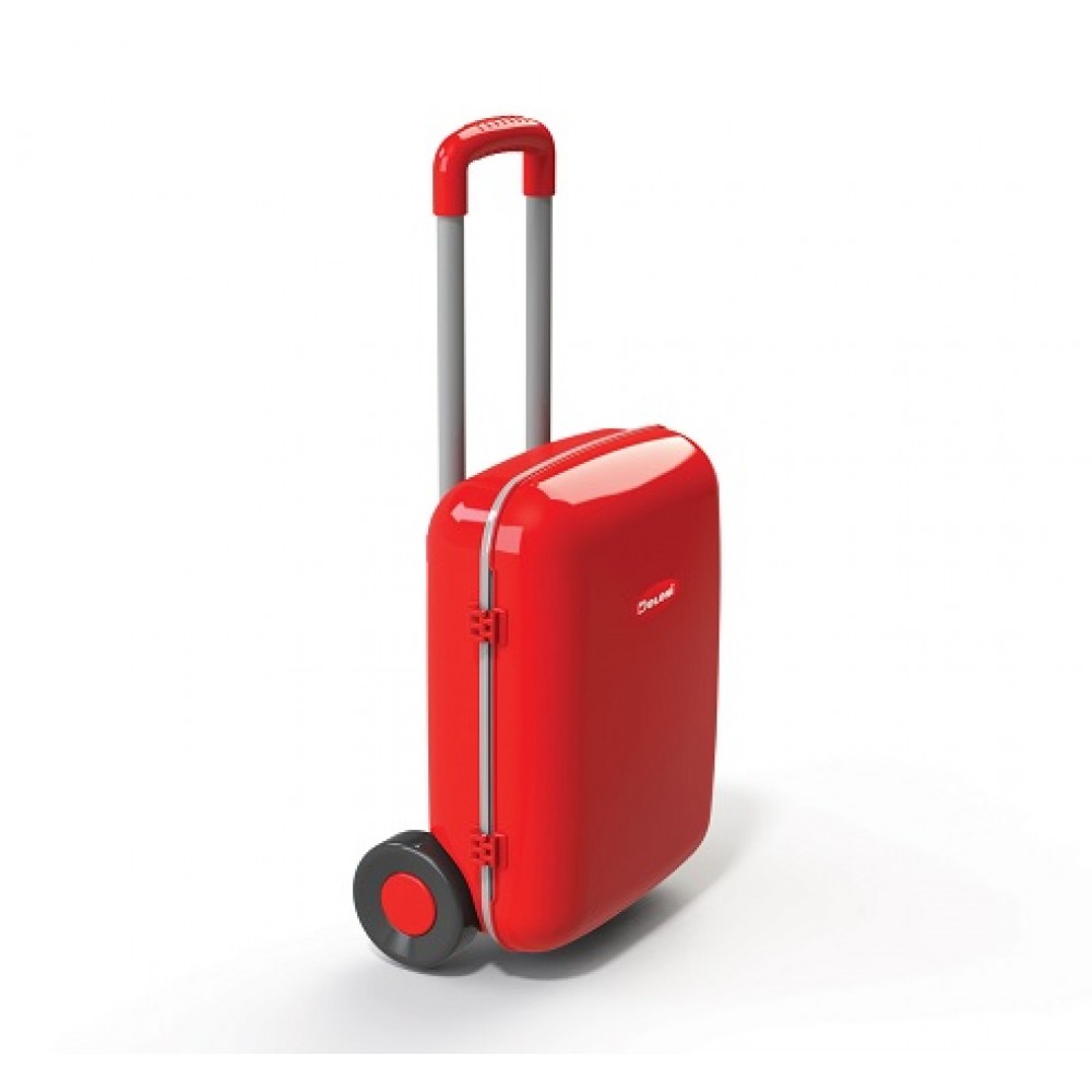 Валіза дитяча (чемодан) на колесах Червона  в коробці 29*18.5*61.5 см ТМ DOLONI арт.01520/1