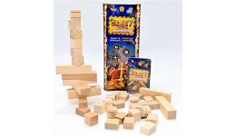 Гра дженга Вежа Crazy Balance Building CBB-01 в картонному тубусі  р.21х9 см