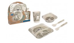 Посуд дитячий бамбук 5 предметів LEMUR Canpol babies 9/214 в коробці 24х26х10 см