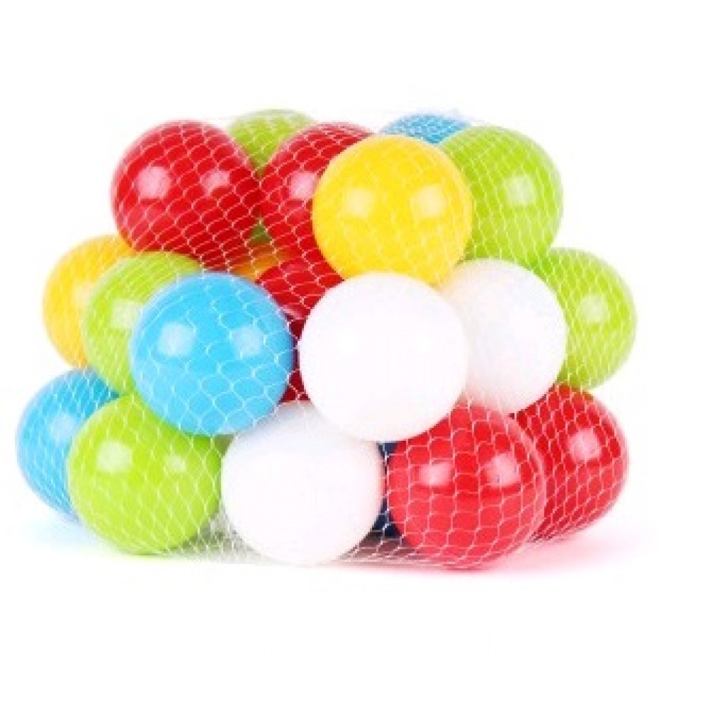 Кульки для сухих басейнів Арт.5538  30шт 5 кольорів  23* 23* 23 см ТехноК