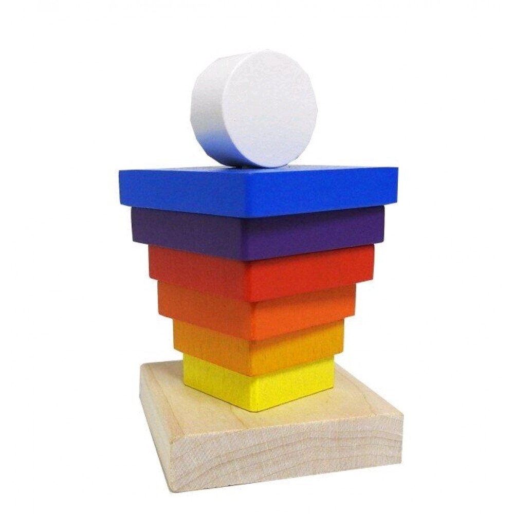 Пірамідка LD-14 8дет. 13*9*9см  (ТМ CUBіKA) дерев`яна іграшка  розвиваюча