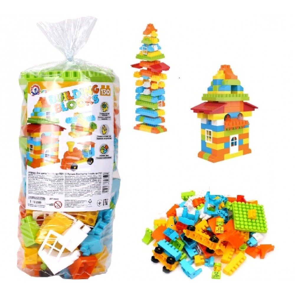 Конструктор ТехноК  арт.7501 габаритні 130 деталей розміри 61*34*42 5см