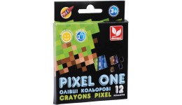 Олівці кольорові  ASTRA 12 кол Crayons Pixel One з точилкою  (1/24)