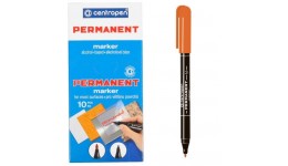 Маркер перманентний Centropen 2846-06 оранжевий 1мм (10 штук в упаковці)
