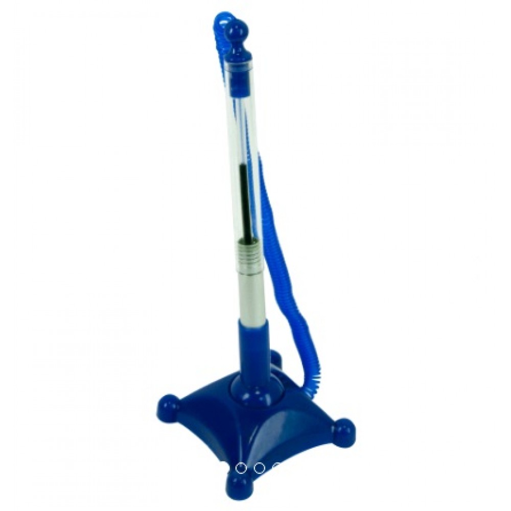 Ручка кулькова BUROMAX 8142-01 синя 0 7мм на підставці (1/50)