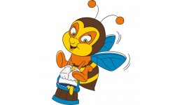 Картина за контуром Бджілка 25*30 см 15045-AC фарби 12 кольорів