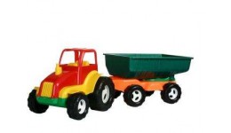 Трактор з причепом  MAXiMUS розмір іграшки 65x21x23см поворотний причеп