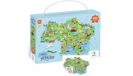 Пазл  100 ел 300267 Мапа України (dodo) Пазл розміром 46 на 64 см  карта України (1/16)