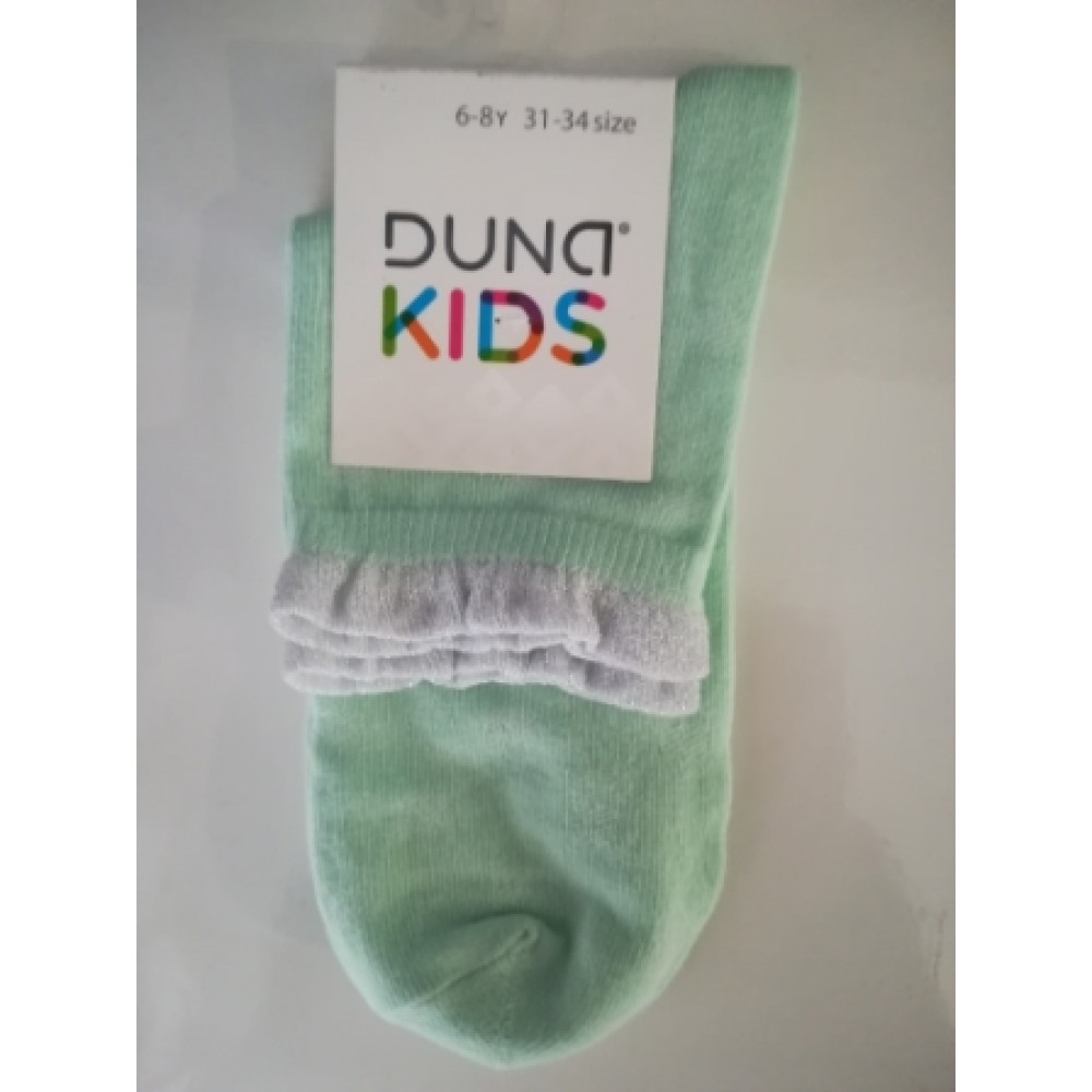 Дитячі шкарпетки DUNA 966 демі  20-22 смарагдові 70%бавов 25%поліам. 3%еластан  2%люрекс
