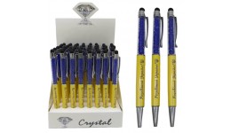 Ручка кулькова  Touch pen (стилус)-Сваровськи-Розквітай Україно!  в/в