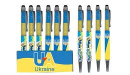 Ручка кулькова  Touch pen (стилус)-Сваровськи-Символи України