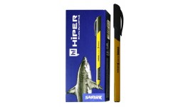 Ручка масляна HIPER SHARK HO-200 0 7мм  чорна (10 шт. в упаковці)