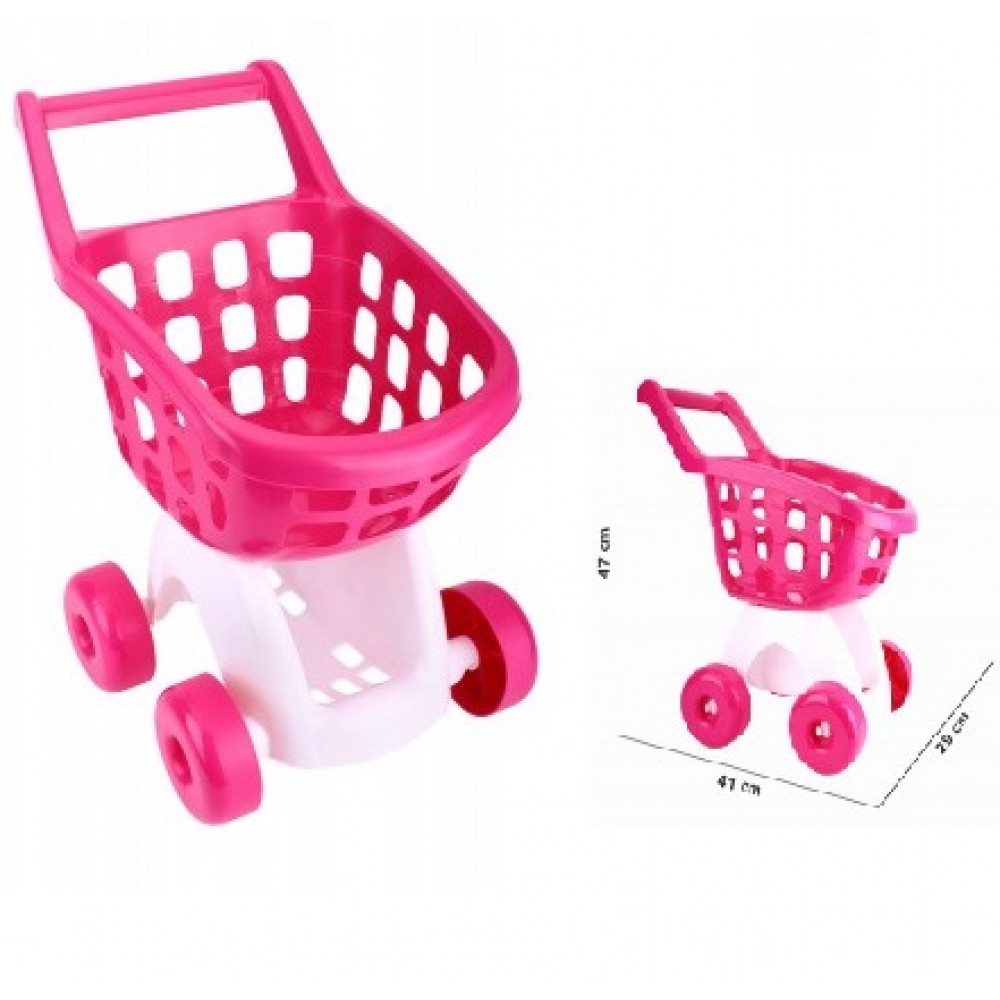 Візок для супермаркету ТехноК  арт.8249 рожевий  габаритні розміри 41-29 -47 см