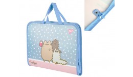 Папка-портфель на блискавці Yes FC з тканинними ручками  Pusheen  35х26 см