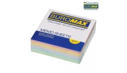 Блок паперу BUROMAX 2283 д/нотаток ЛЮКС  Декор  PASTEL не склеєний 90х90х30мм