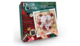 Годинник вишитий стрічками та бісером  Decor Clock  DC-01-01  ТМ Danko toys(рос.мова на упаковц