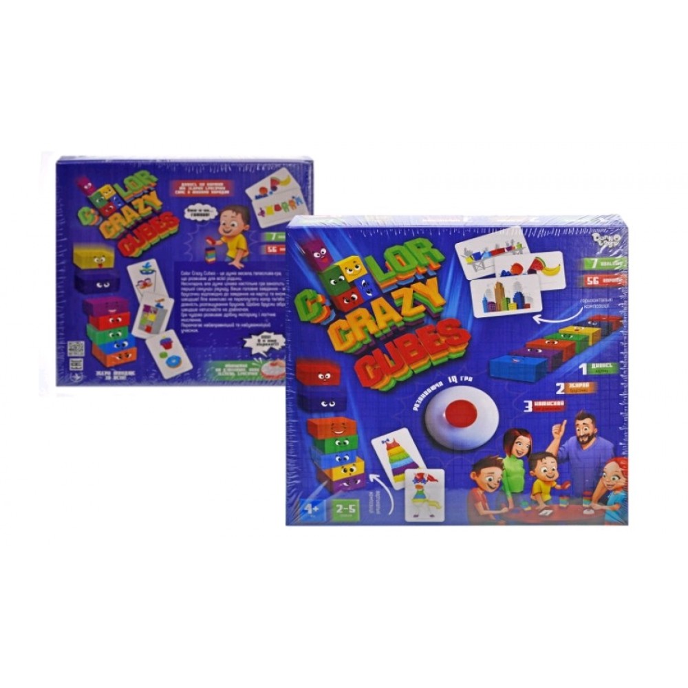 Гра карткова  Color Crazy Cubes  (1/10) Сімейна гра ТМ Danko Toys