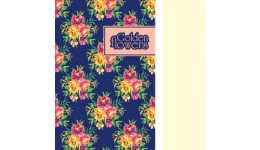 Блокнот А5 PROFIPLAN  40арк  Golden Flowers  dark blue безлін (1)