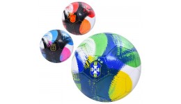 М'яч футбольний EV-3387 розмір 5  ПВХ 1 8мм  300-320г  3 види (країни)  в пакеті