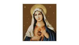 Картина діамантова STRATEG Непорочне серце Марії 40х50 см  27 кол  3 рів.скл.(FA10134)