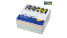 Блок паперу BUROMAX 2262 д/нотаток ЛЮКС  ЗЕБРА  PASTEL склеєний 90х90х40мм
