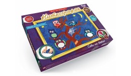 НИТКОГРАФІЯ NG-01-04 Сови на гілці (210*297мм) 17 кольорів ниток  ТМ Danko toys(рос.мова на упа